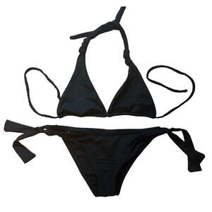 TVK Black Bikini top and bottom size medium